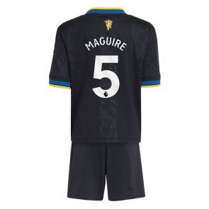 Manchester United Harry Maguire #5 Tredjetrøje Børn 2025-26 Kortærmet (+ Korte bukser)